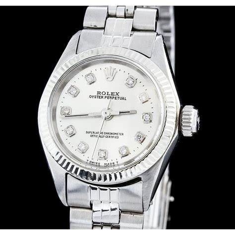 ladies stainless steel rolex watch